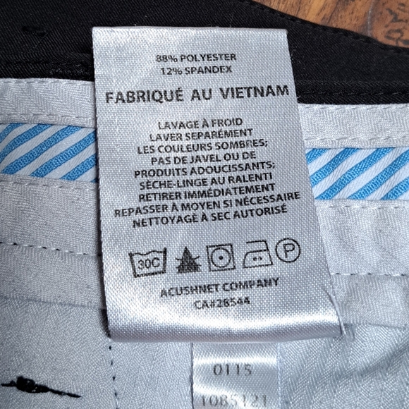 FootJoy Men's Black Golf Shorts  Classic Fit 8" Inseam Size 38 Actual 39 - Picture 7 of 8